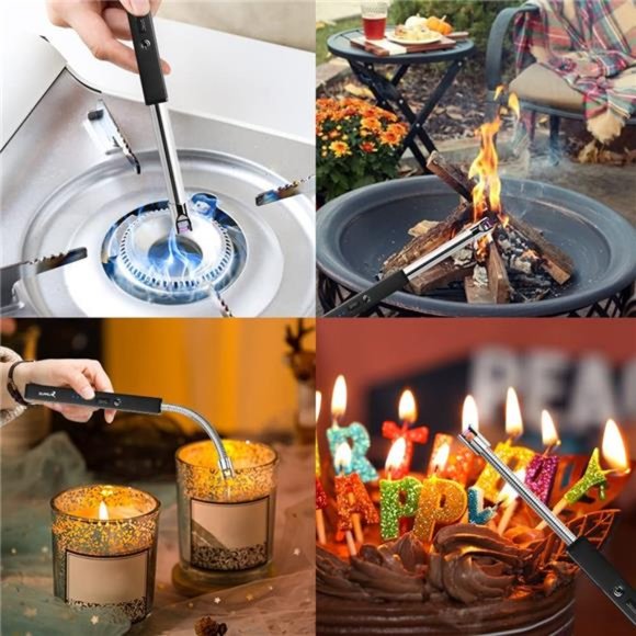 Electric Lighter Candle Lighter Rechargeable USB Arc lighters with Safety Lock - Picture 5 of 7